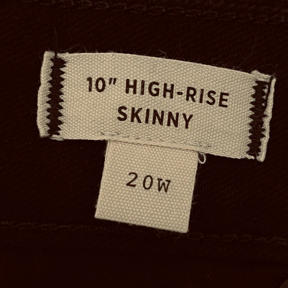 Madewell NWT 10-Inch High-Rise Skinny Stretch Black Jeans Plus Size 20W - Picture 10 of 14